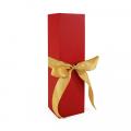 [W16890] Geschenkschatullen 'Rot' 100x100x340 mm mit Satin-Schleifenband